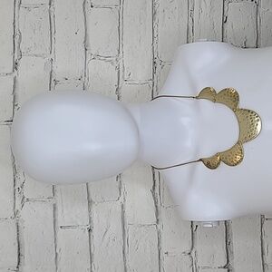 Lucky Brand Gold Tone Reversible Medallion Statement Necklace